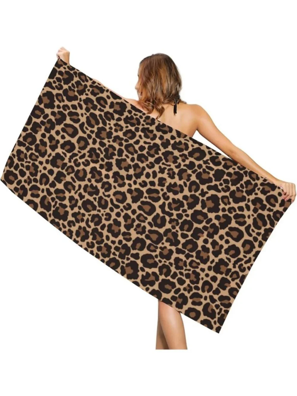 Leopard Print Quick-Dry Beach Towel | Lightweight Absorbent Pool & Travel Towel